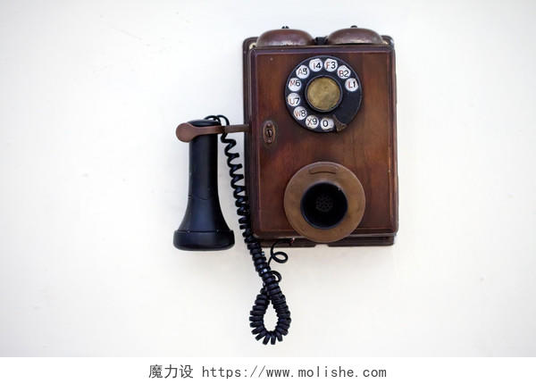白底电话复古电话老式电话